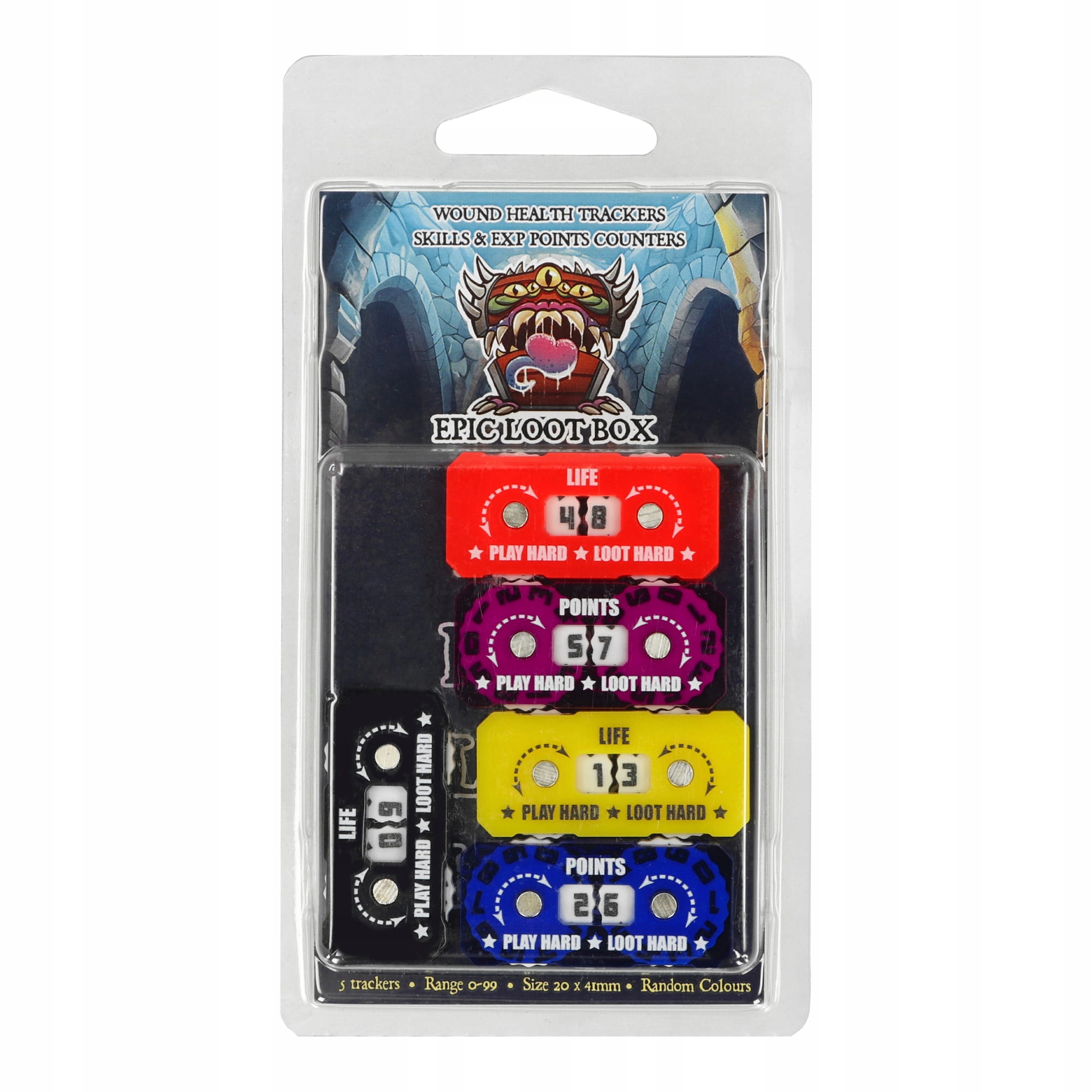 Epic Loot Box – Trackery Liczniki 20x41 mm, zestaw 5 sztuk