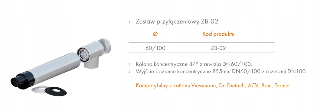 Kompatybilność z kotłami Veissmann, De Dietrich, ACV, Baxi, Termet