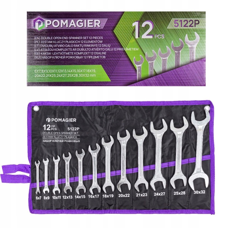 Zestaw kluczy płaskich 6-32mm 12el na płachcie – Niezbędnik każdego majsterkowicza