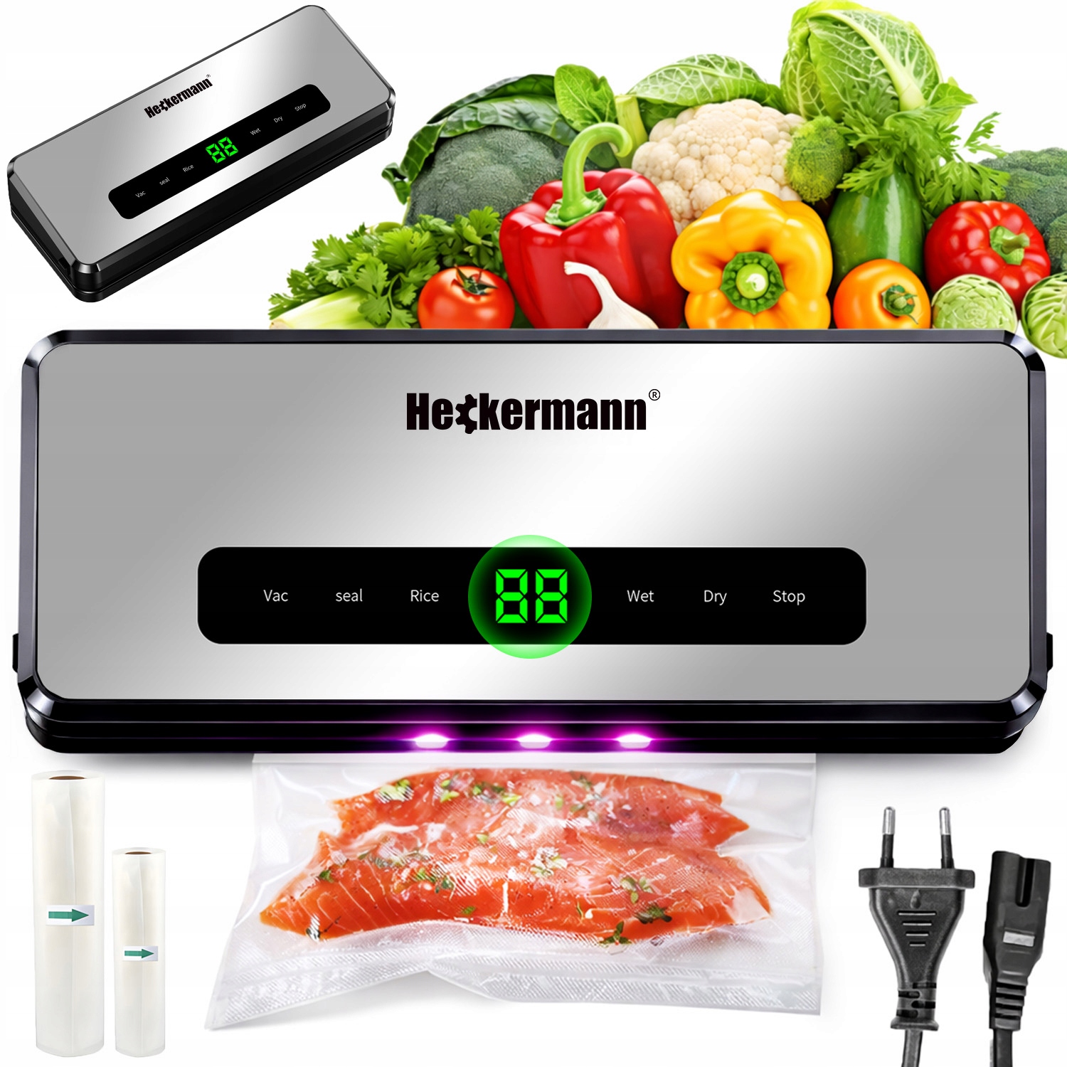 Zgrzewarka próżniowa automatyczna do pakowania jedzenia Heckermann 3700 – Idealne rozwiązanie dla Twojej kuchni