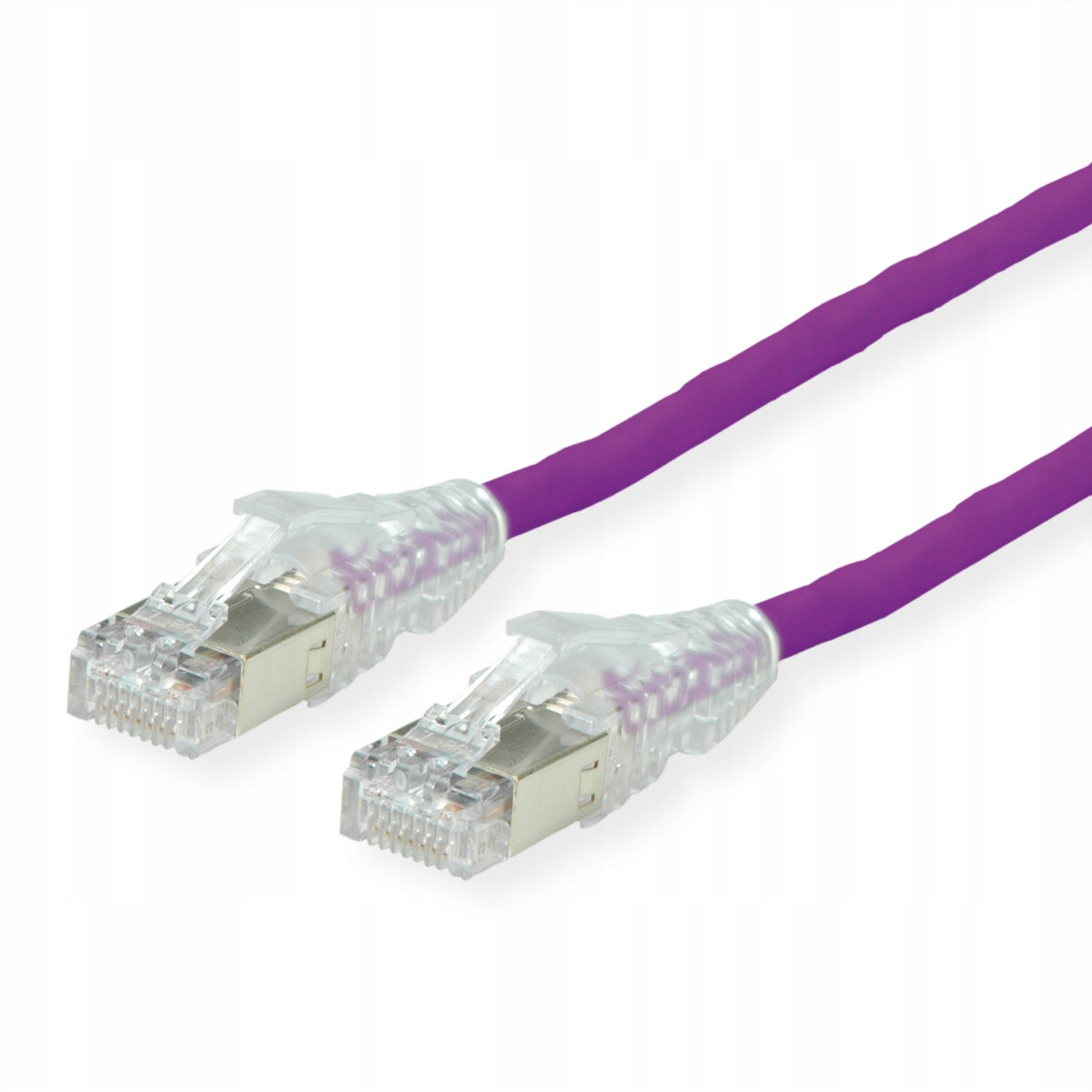 Kabel krosowy kat. 6A (klasa EA) S/FTP, CU 7702 flex LSOH, AMP v2, fioletowy, 0,5 m – Wysoka jakość i niezawodność