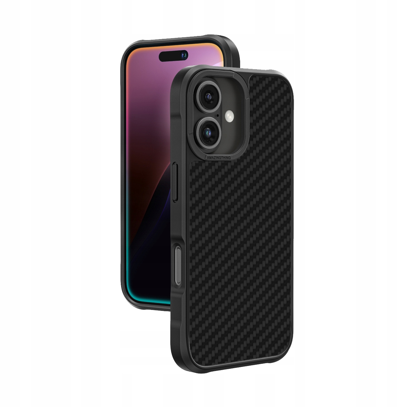 Etui pancerne AMAZINGTHING Titan Max Case z włóknami aramidowymi 1500D do iPhone 16 Plus – Niezawodna ochrona