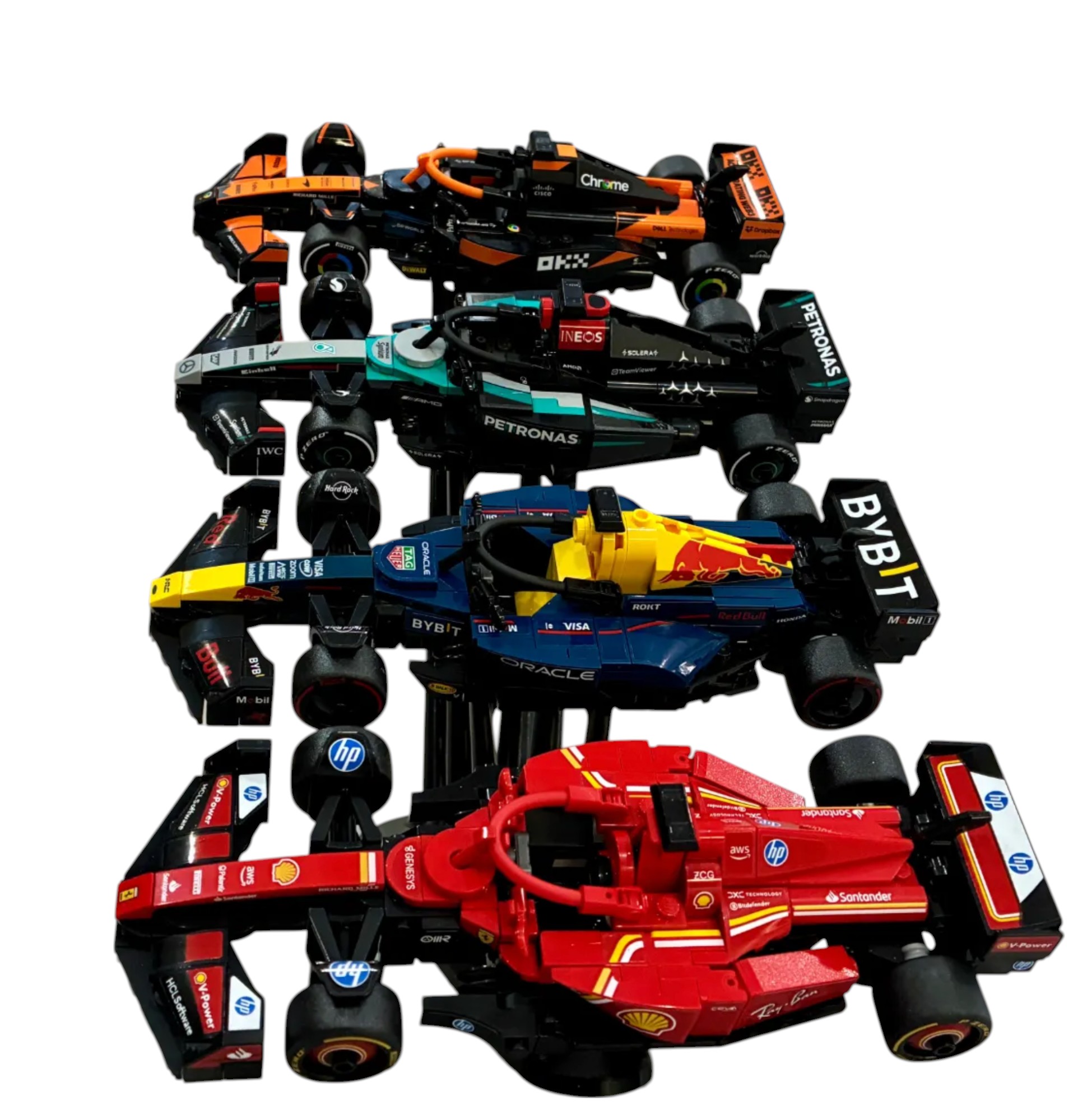 Stojak Poczwórny Uchwyt 3D Stand Podstawka na Modele Lego Speed Champions Formuła 1 F1 – Idealne rozwiązanie dla pasjonatów