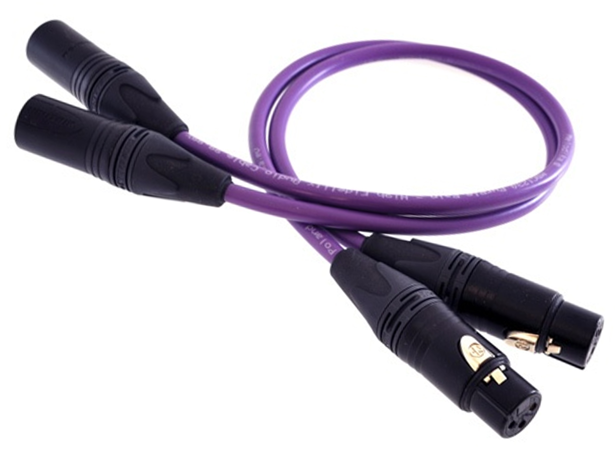 Kabel XLR x2 - XLR x2 2m fioletowy – Doskonałe połączenie audio