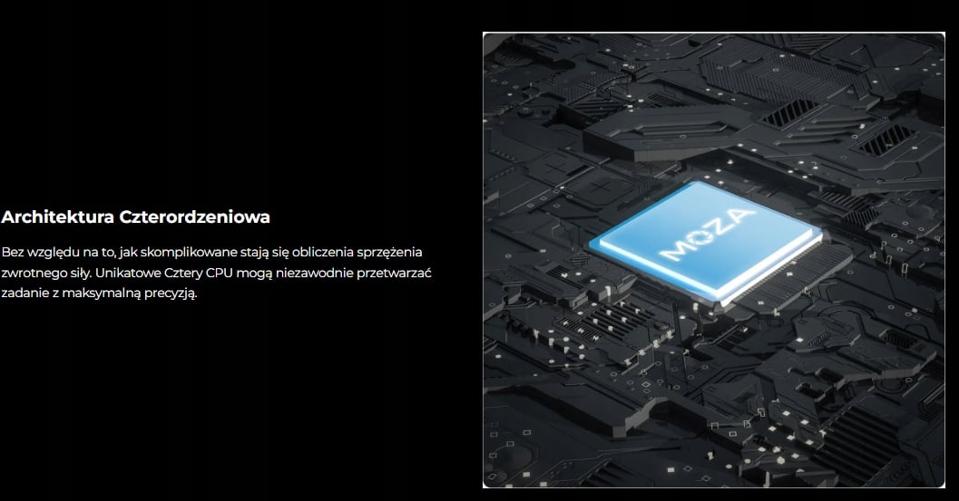 Niezrównana precyzja dzięki rozdzielczości enkodera 21 bitów