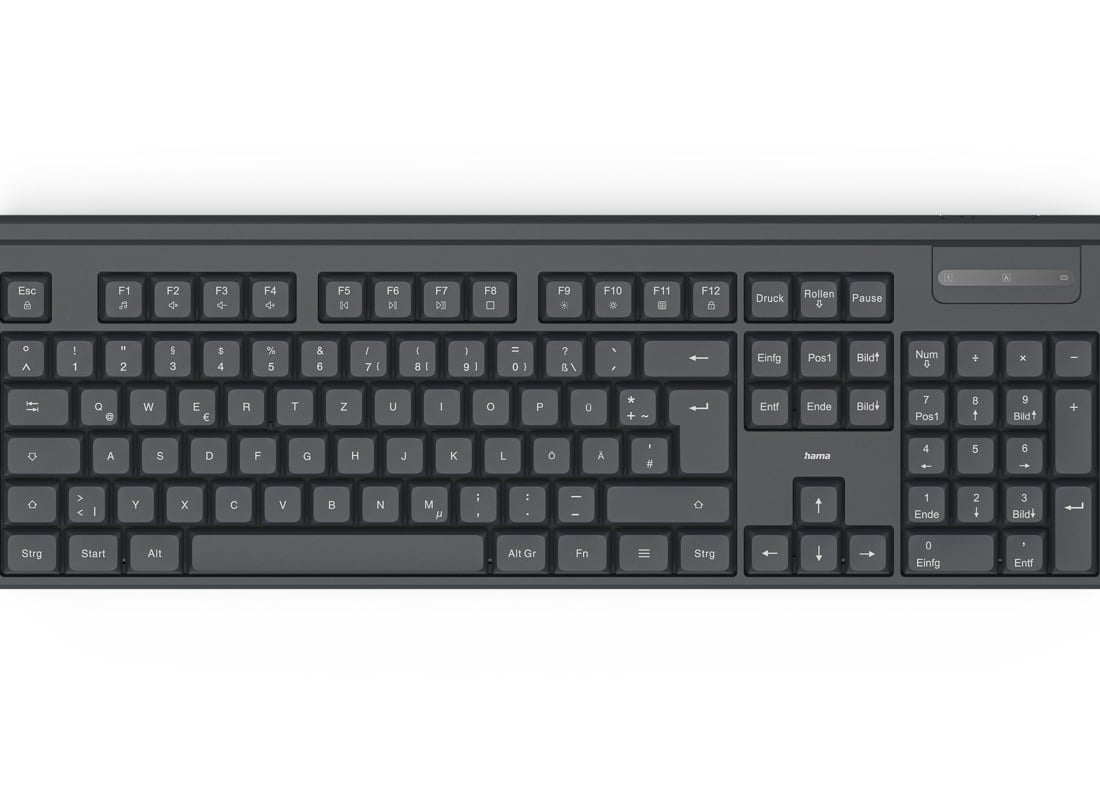 Klawiatura z cichymi klawiszami i składanymi nóżkami