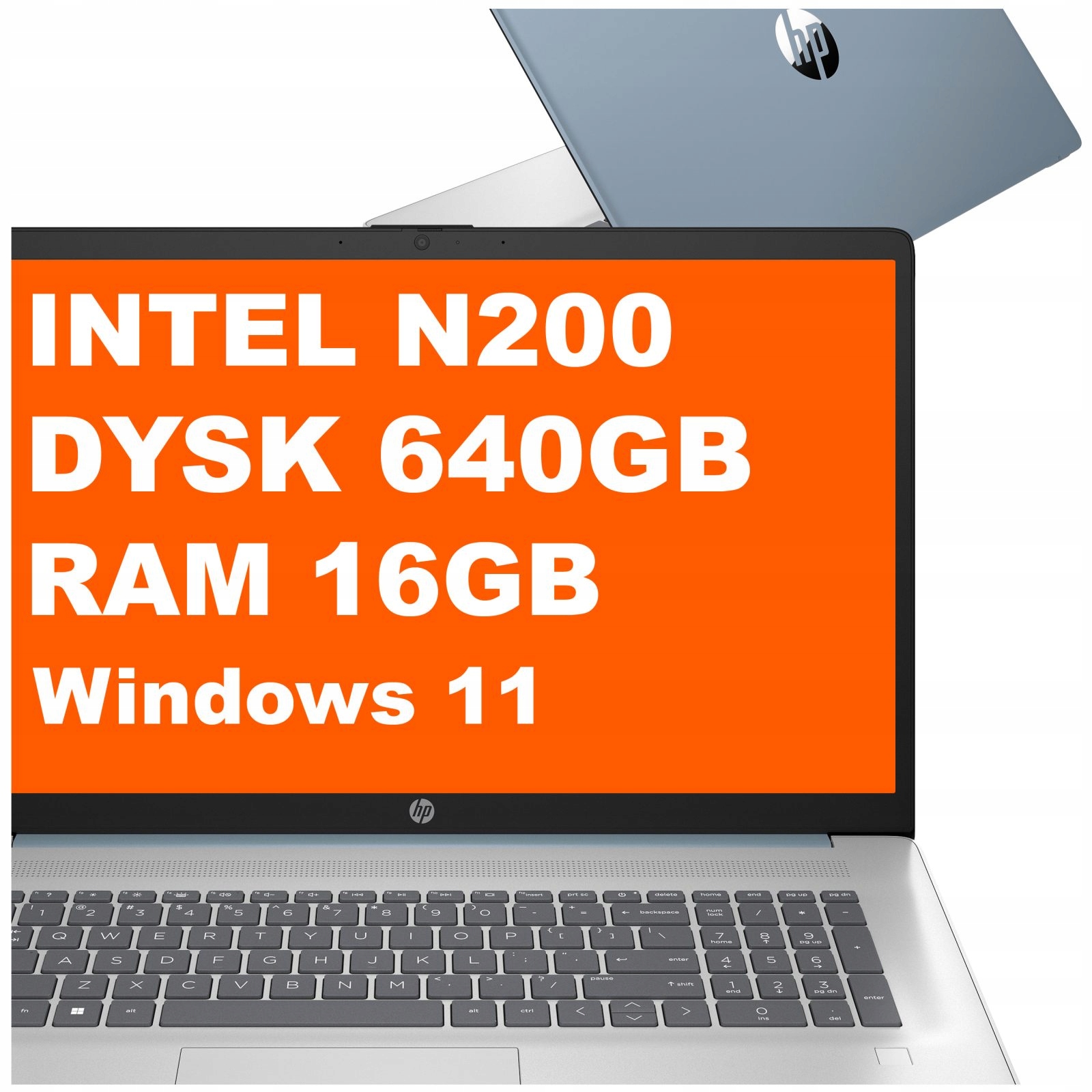 Laptop HP 17-cn Intel N200 16GB 640GB Intel UHD HD+ Dotyk W11 Niebieski – Idealny wybór dla każdego użytkownika