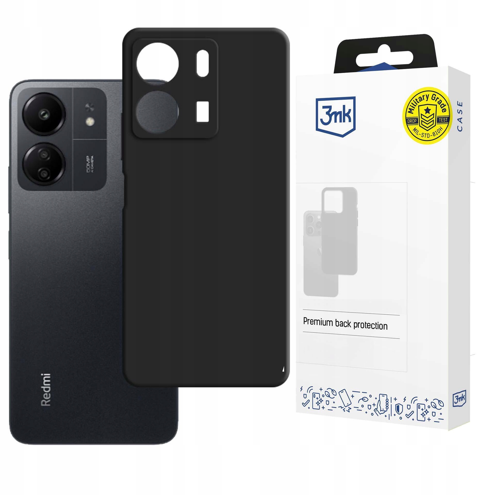 Poco C65 - 3mk Hardy Mellow Case Black – Elegancka ochrona dla Twojego smartfona