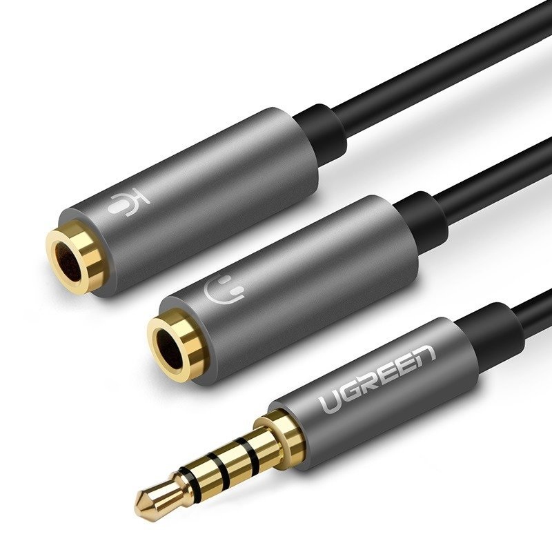 Rozdzielacz mini jack 3.5mm UGREEN AV141 – Wygodne połączenie dla słuchawek i mikrofonu