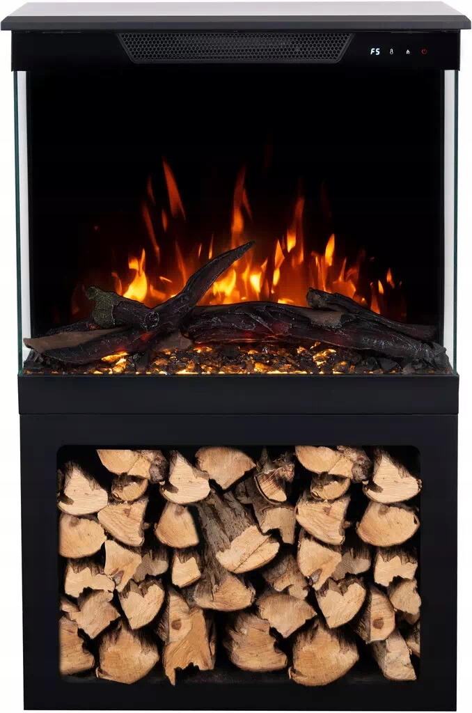 Wkład TOWER + STOJAK 56 – Elektryczny kominek LED AFLAMO PLUS z dźwiękiem