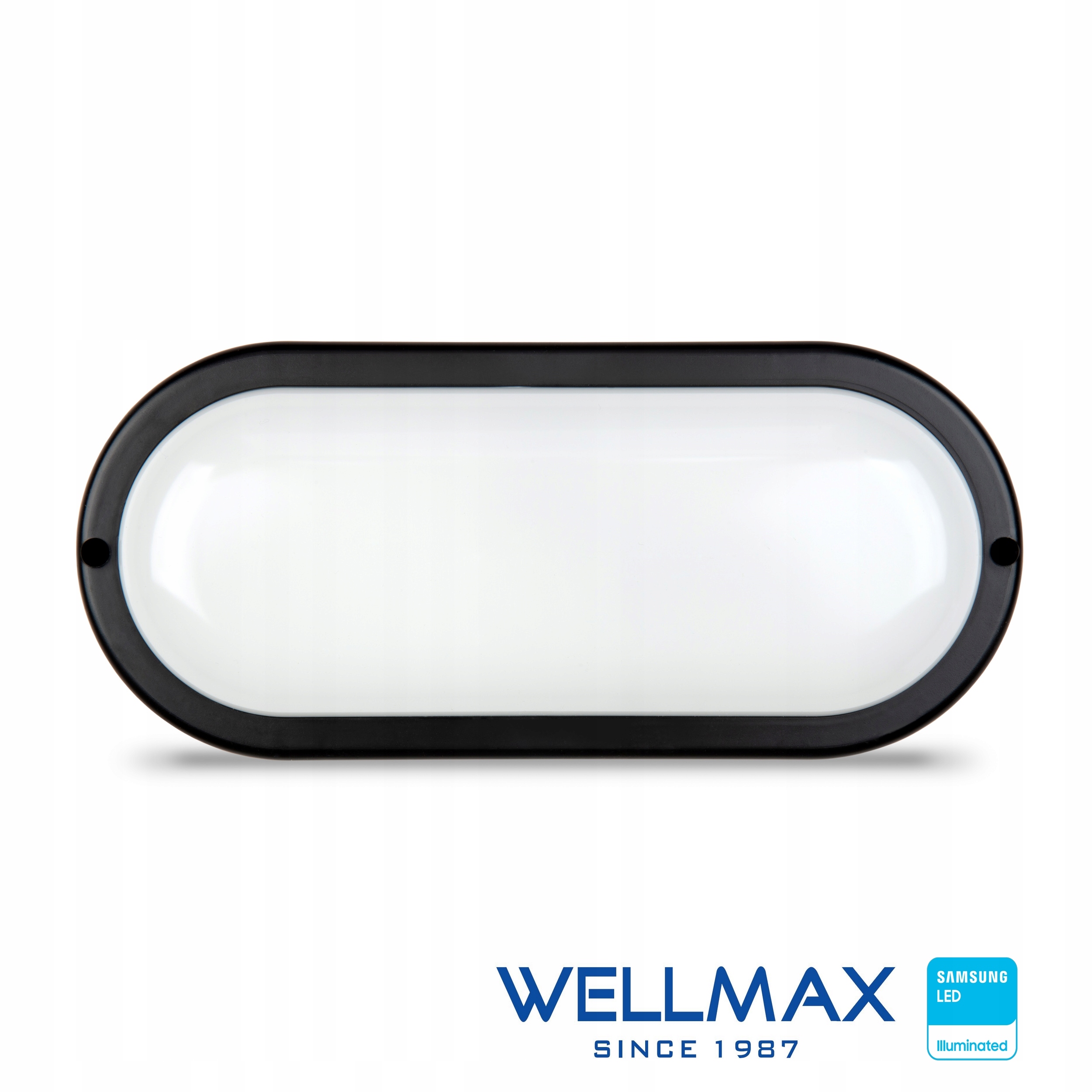 Lampa LED Bulkhead + PIR Czujnik Ruchu Owalny Czarny 18W – Nowoczesne oświetlenie do domu i ogrodu