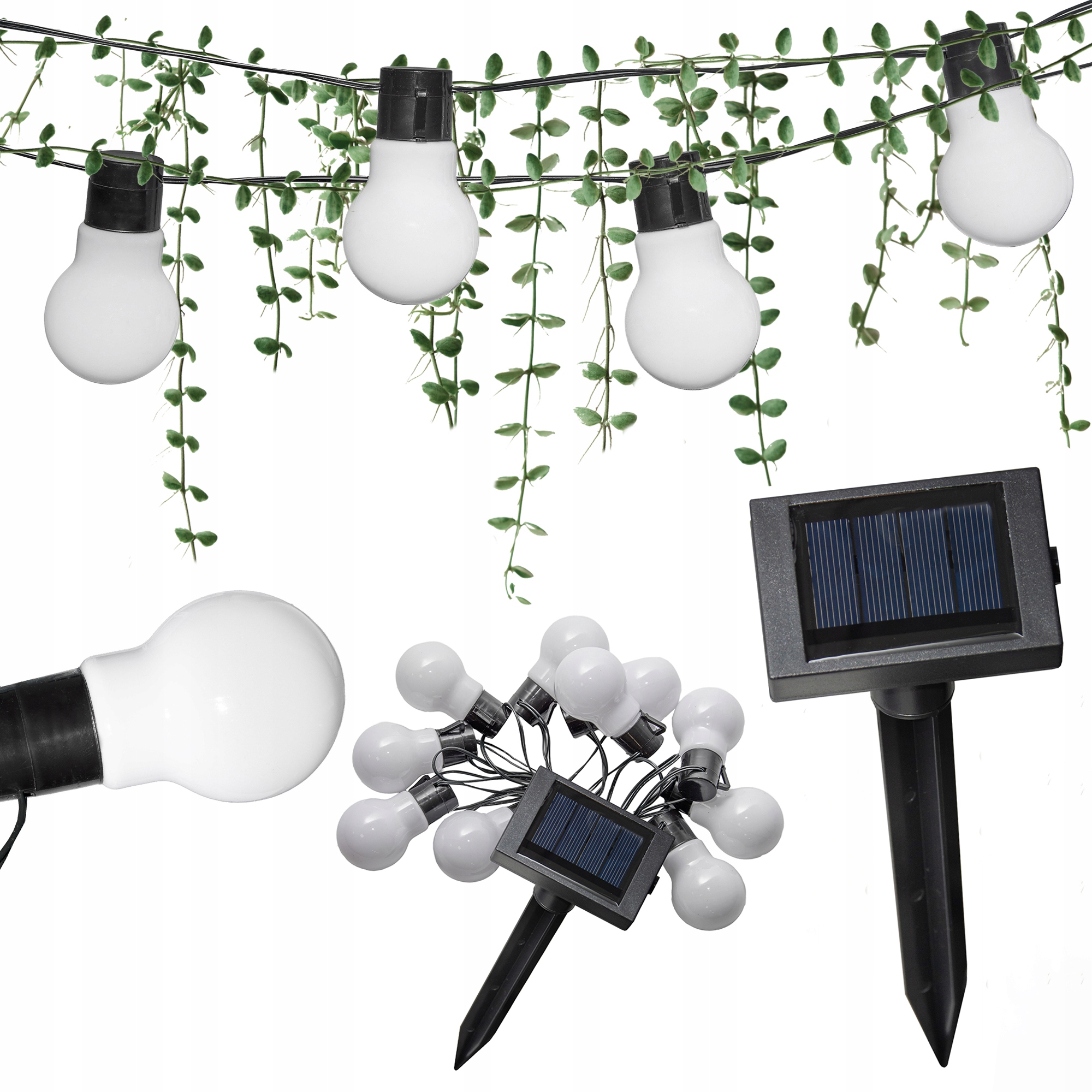 Girlanda Solarna ZORZA* 10x Lampki Solarne Ogrodowe Wiszące – oświetlenie dla Twojego ogrodu