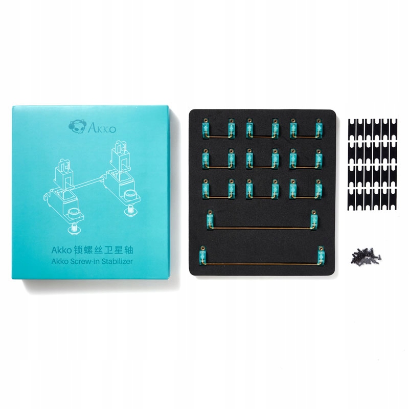 Akko AKKO Screw-in Stabilizers - mint – Idealne stabilizatory do klawiatur mechanicznych