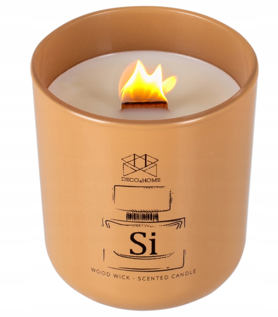 Tradycyjna świeca zapachowa z drewnianym knotem