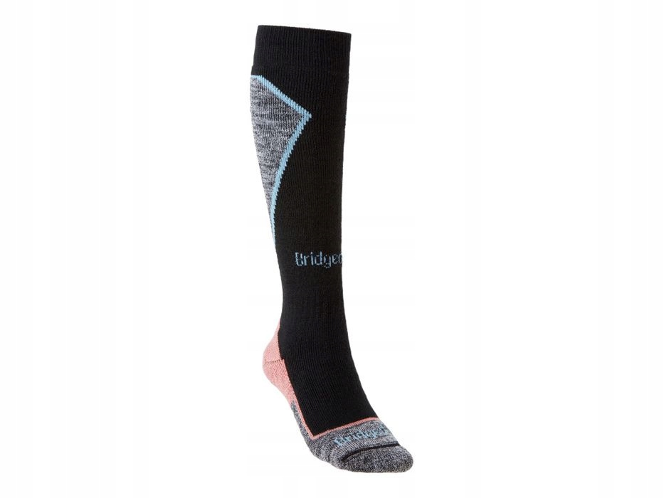 Skarpety narciarskie damskie Bridgedale Ski Mid+ Merino P Pattern - blk/crl