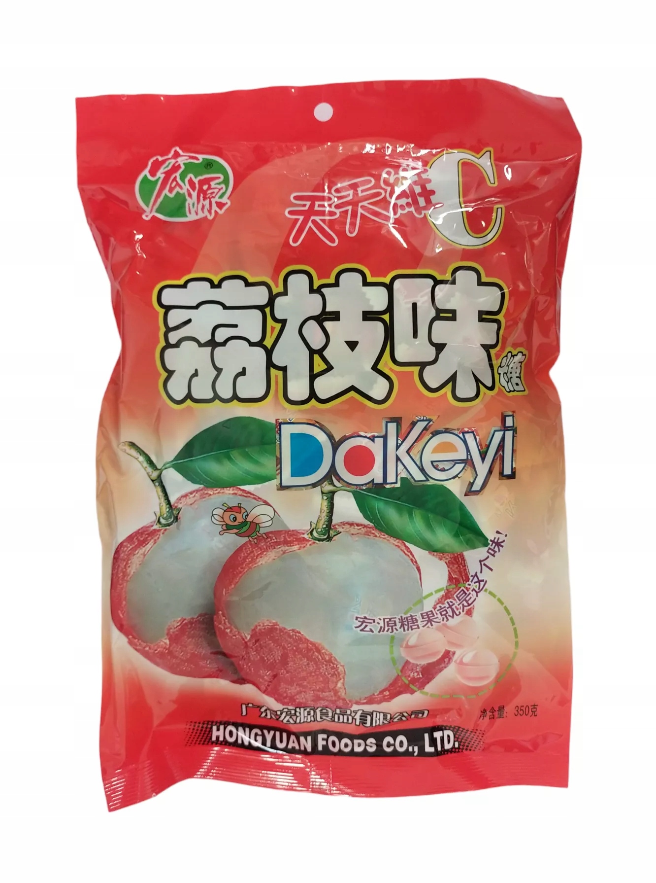 Cukierki o smaku liczi lychee owocowe kulki landrynki twarde mini 350g – Egzotyczna przyjemność w każdej kulce