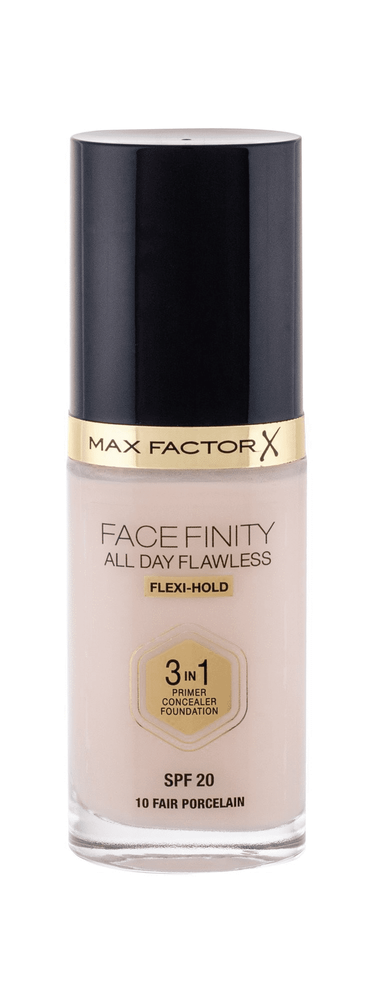 MAX FACTOR FACEFINITY 3w1 Podkład 10 Fair Porcelain 30ml