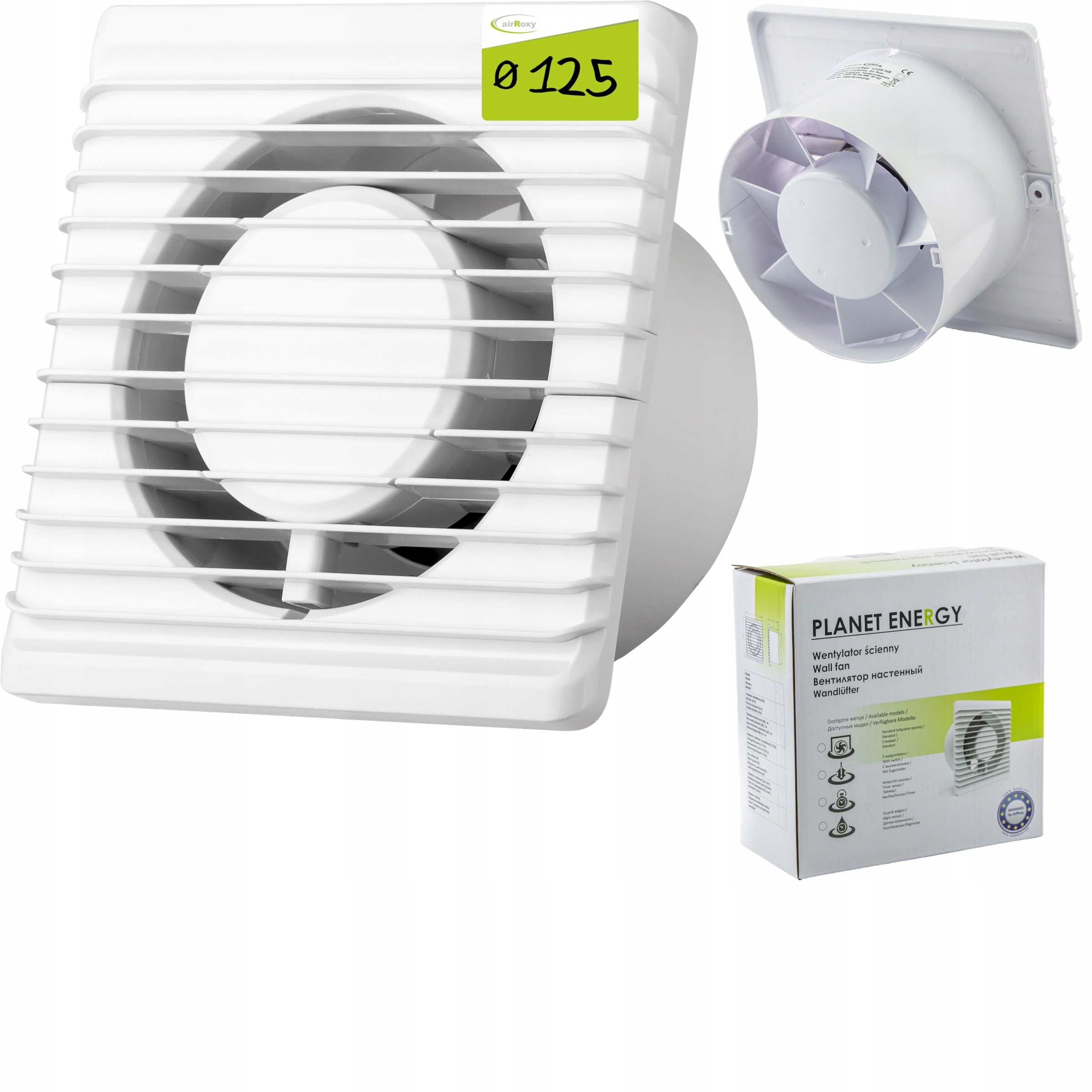 Wentylator osiowy AXIAL FAN 125 SOLID GLASS T – Wydajność i niezawodność w wentylacji