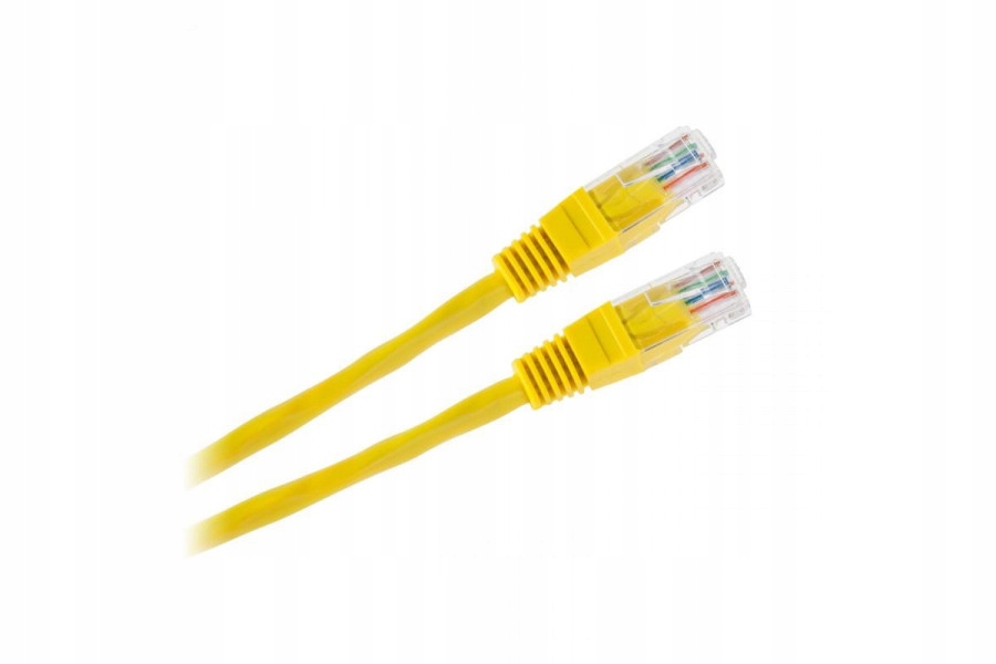 Patchcord kabel UTP 8c wtyk-wtyk 1.0m CCA żółty – Idealne połączenie dla Twojej sieci