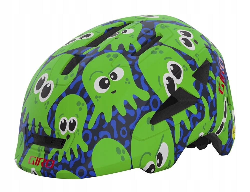 Kask dziecięcy Giro Scamp II Matte Midnight Bright Green Inked XS (45-49 cm) – Bezpieczne i stylowe jazdy dla najmłodszych