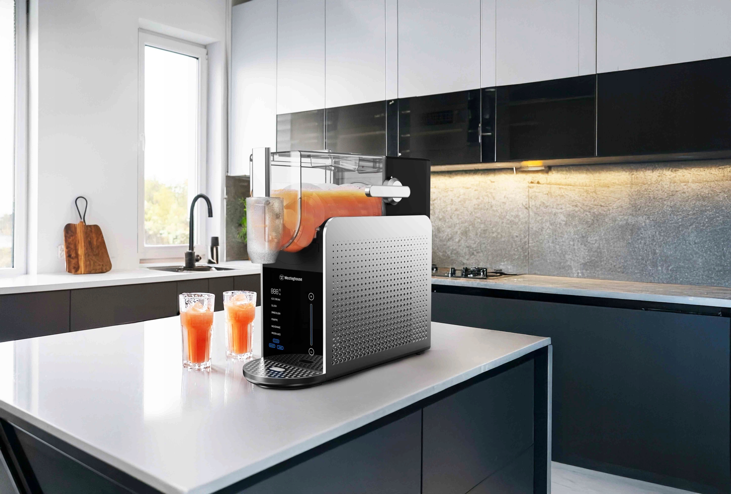 Stylowy design w kolorze czarnym i stalowym