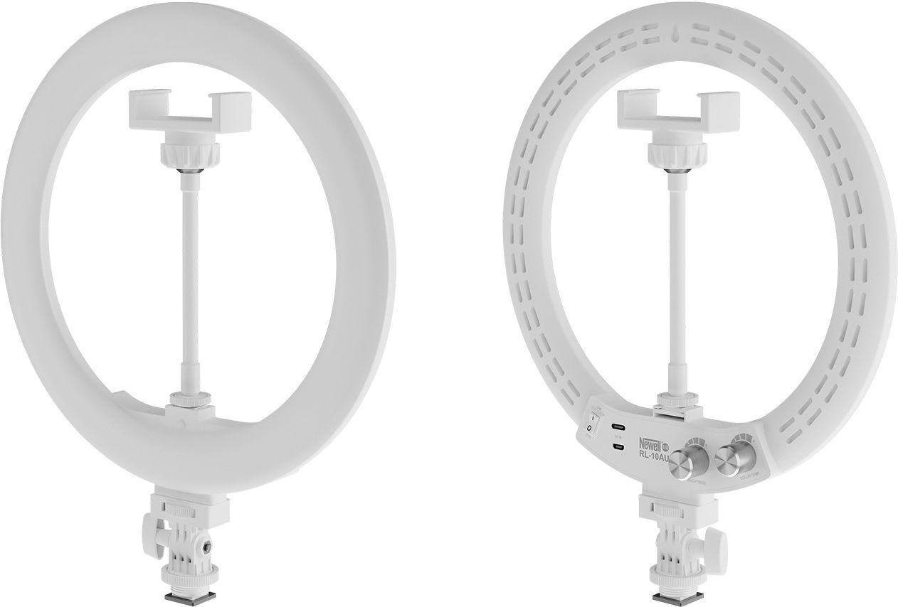 Lampa pierścieniowa LED Newell RL-10A Arctic White + statyw