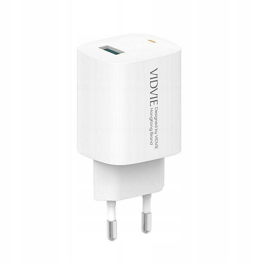 Ładowarka sieciowa VIDVIE PLE249 1XUSB z kablem TYPE C QC 3.0 18W – Szybkie ładowanie w zasięgu ręki