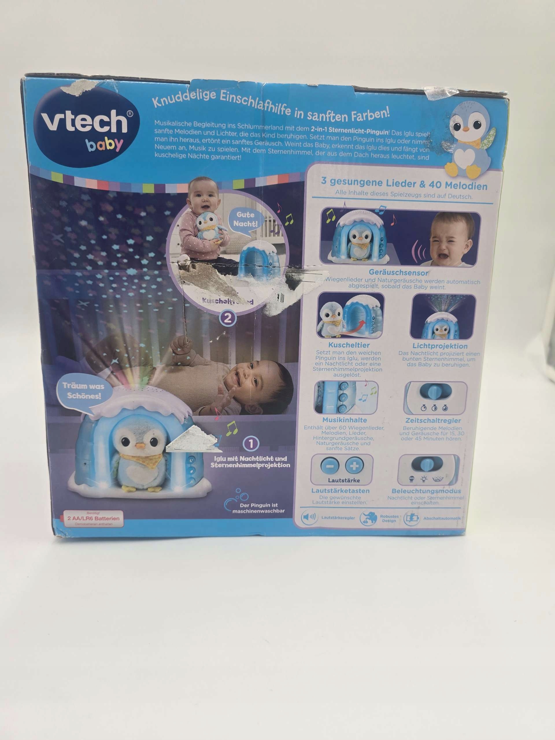 Wybór trybów: muzyka dzienna, dźwięki natury, kołysanki