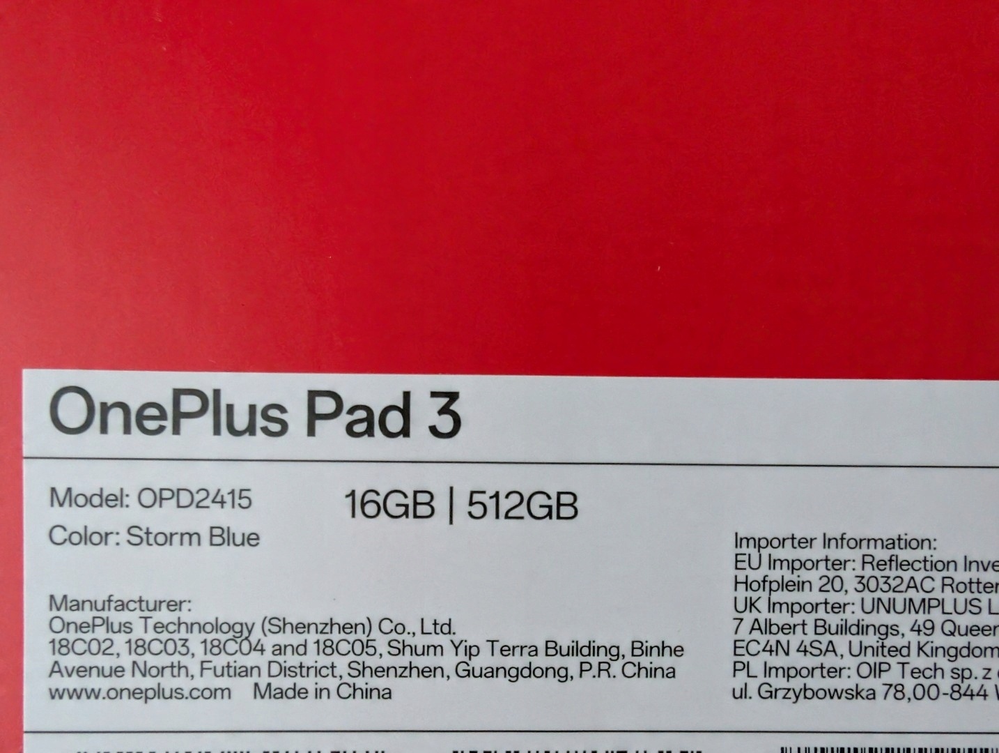 Pamięć RAM 16 GB i pamięć wewnętrzna 512 GB