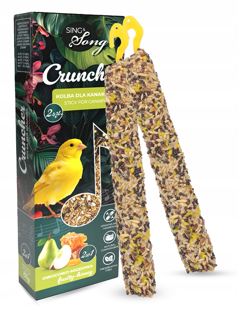 SING & SONG Cruncher dla kanarka 85g – Smakowita przekąska 2w1