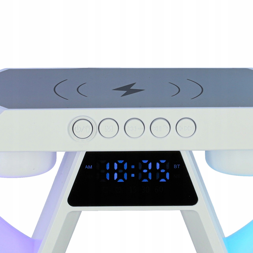 Wielofunkcyjne urządzenie: lampka, głośnik, radio i budzik w jednym