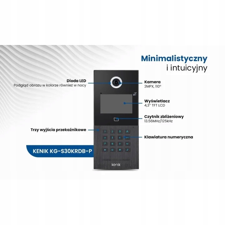 Wysoka jakość obrazu i dźwięku z kolorowym wyświetlaczem TFT LCD