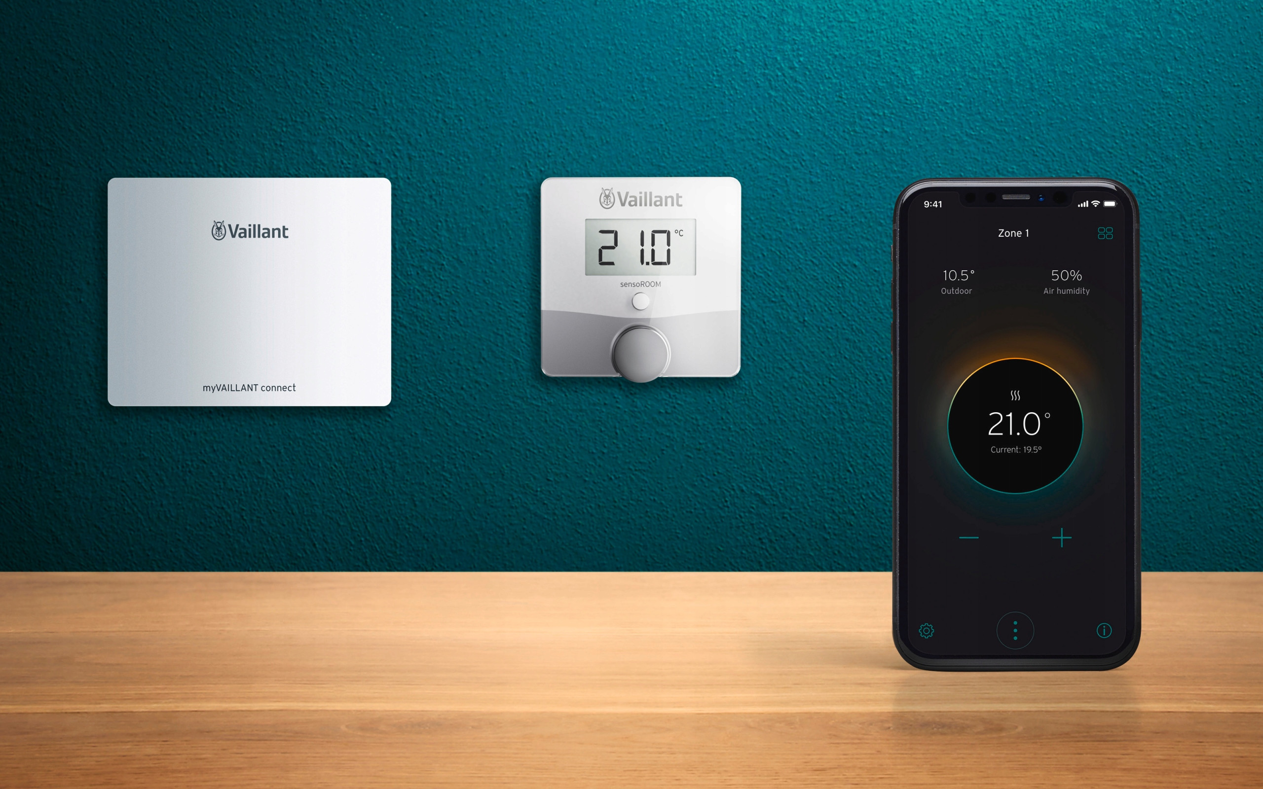 Pogodowy regulator internetowy dla 1 obiegu grzewczego z termostatem radiowym – Zestaw myVaillant connect + sensoROOM