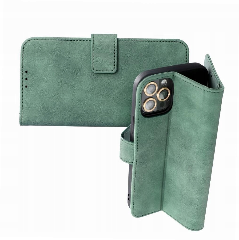 Kabura TENDER Book do SAMSUNG S25 zielony – Elegancka ochrona dla Twojego telefonu