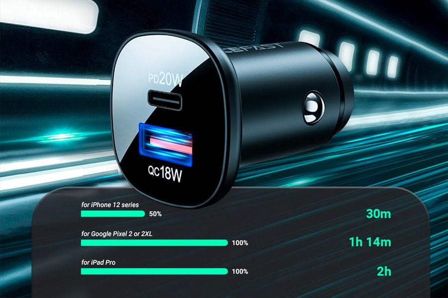 Acefast ładowarka samochodowa B1