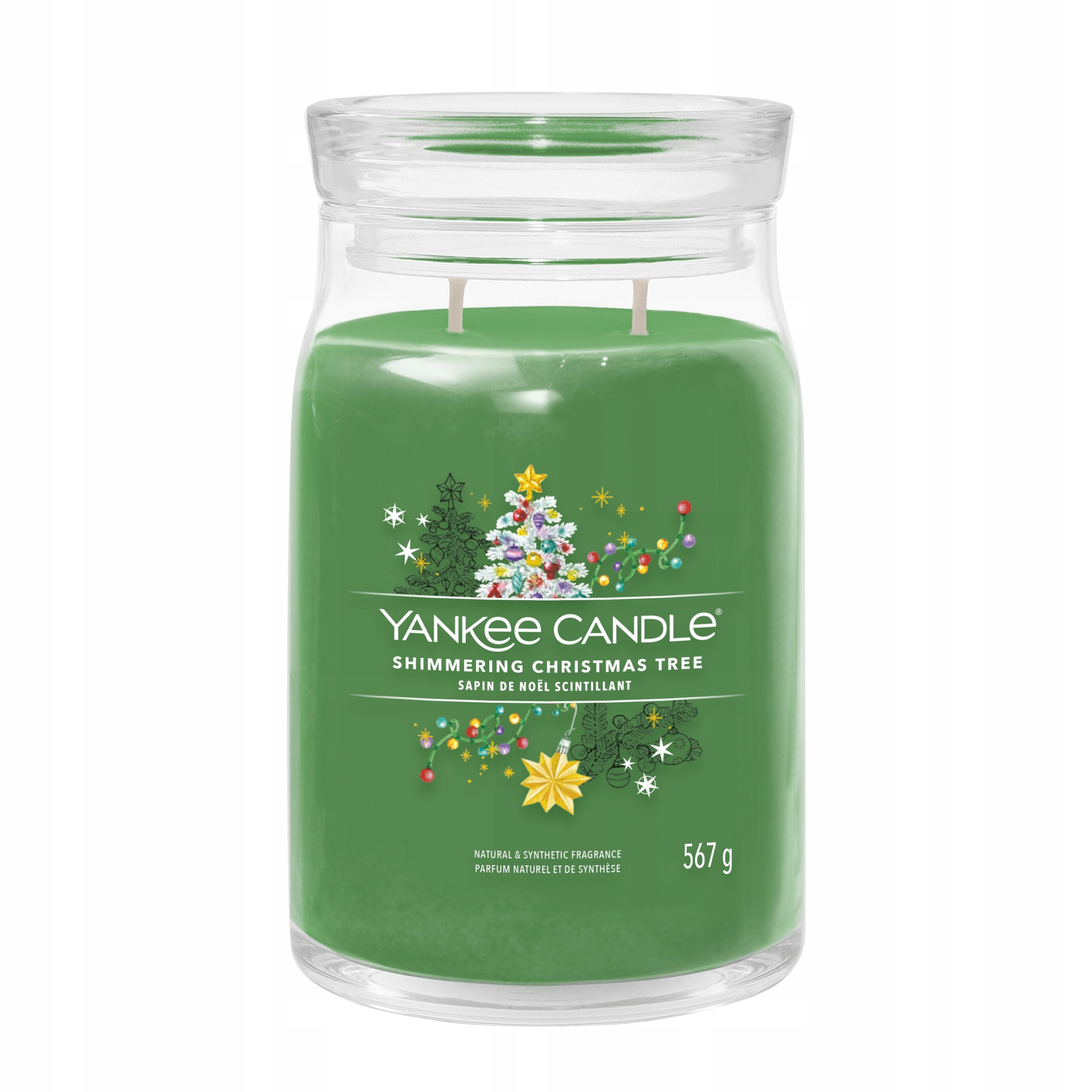 Yankee Candle Signature Shimmering Christmas Tree – Świeca Duża 567g – Magia Świąt w Twoim Domu