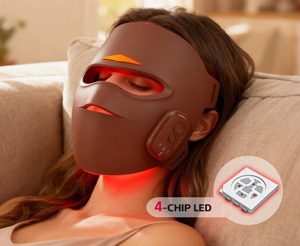 84 diody LED w technologii 4-chip – Równomierne pokrycie twarzy