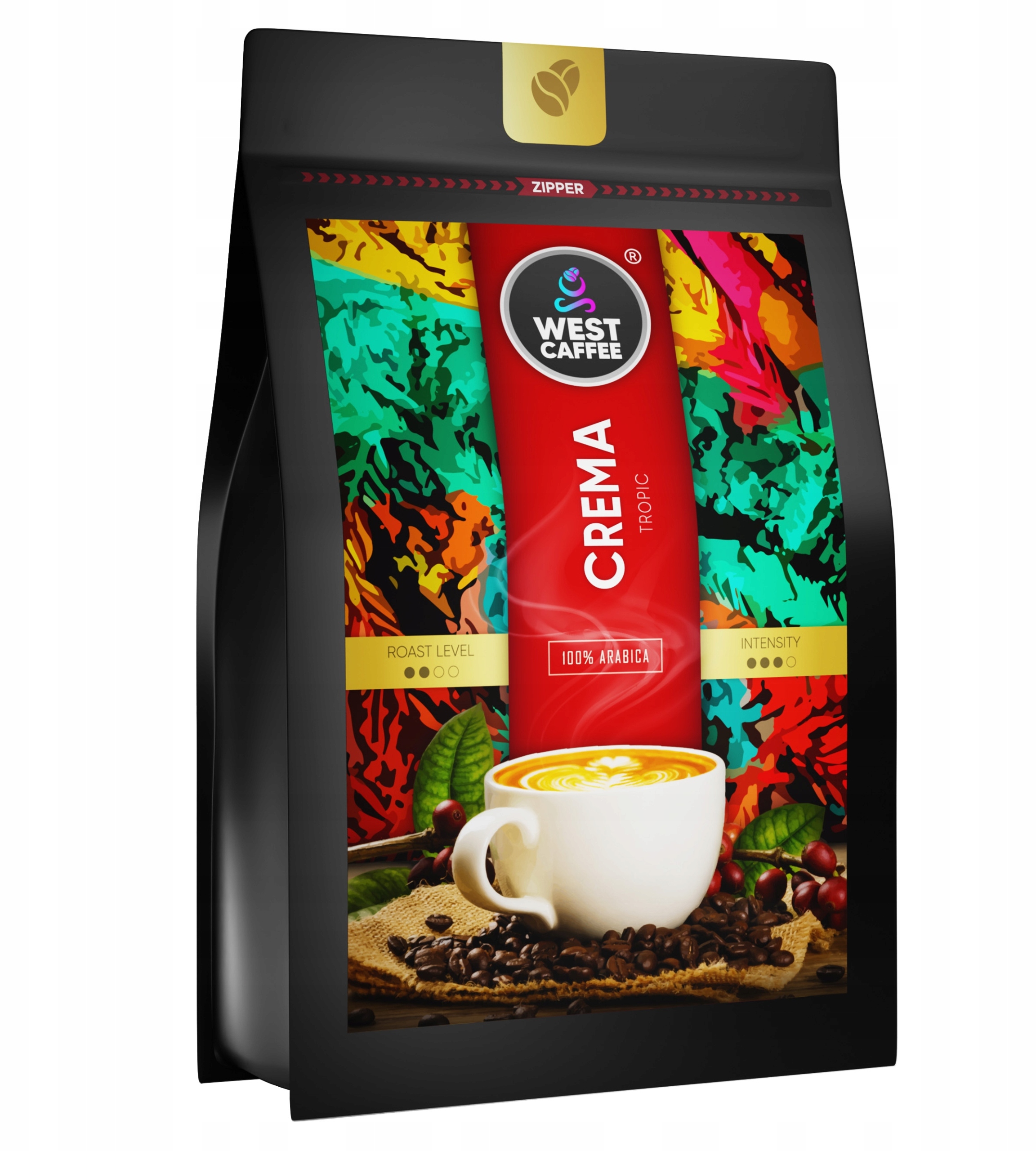 KAWA ZIARNISTA Crema Tropic 100% Arabica – Świeżo Palona WEST CAFFEE 250g