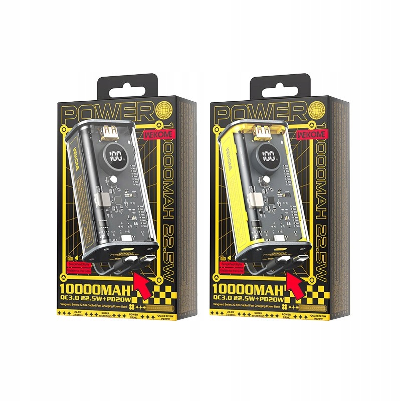 Powerbank Wekome Power bank 10000 mAh Fast Charging – Niezawodne źródło energii