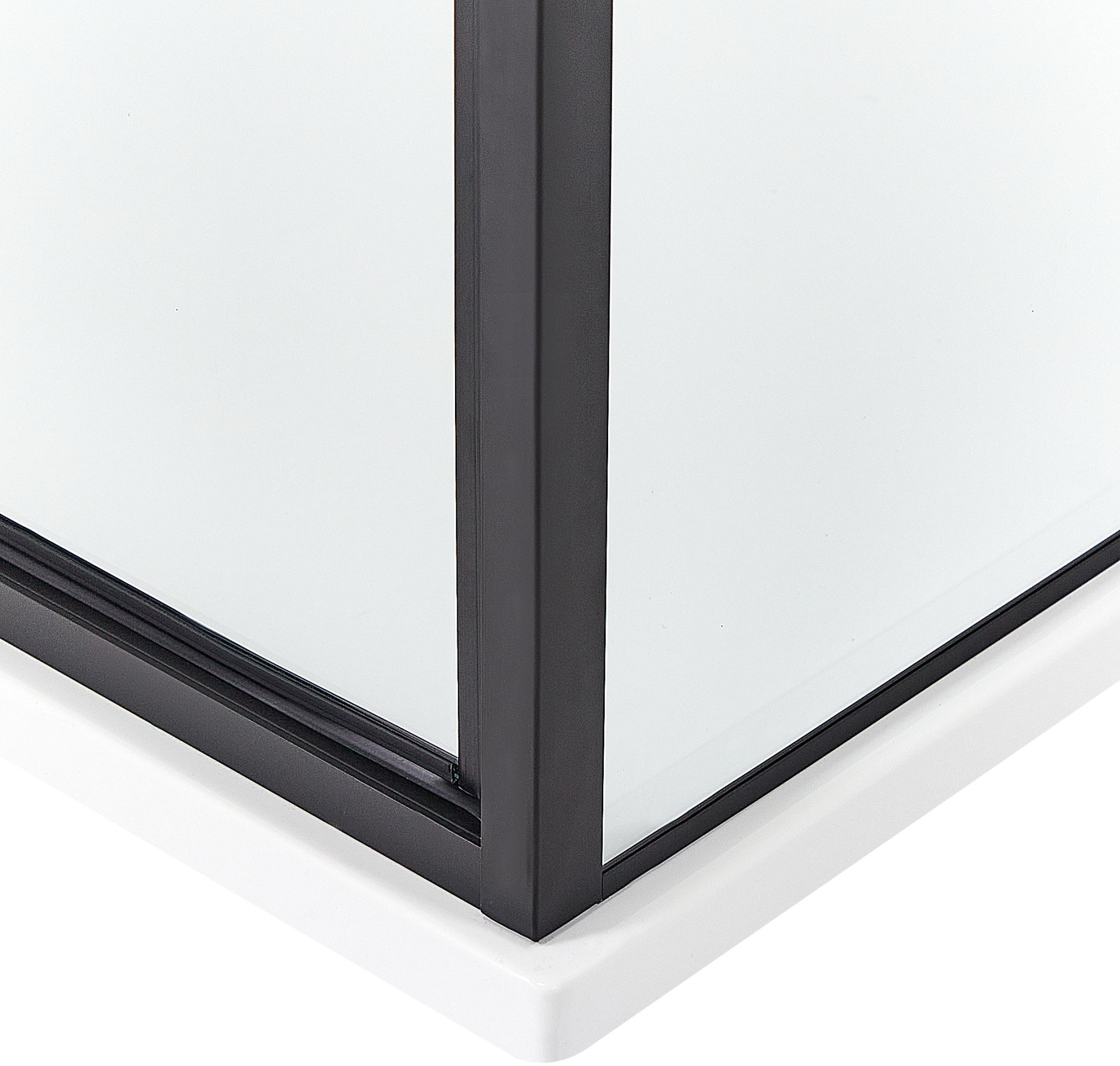 Nowoczesny design z czarną ramą aluminiową