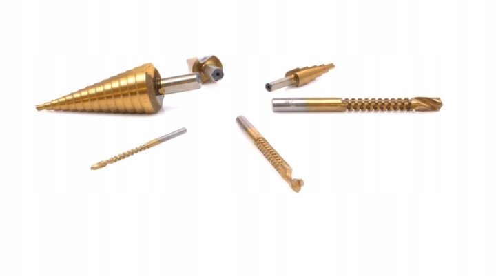 Wiertła stopniowe do obróbki metali i tworzyw sztucznych