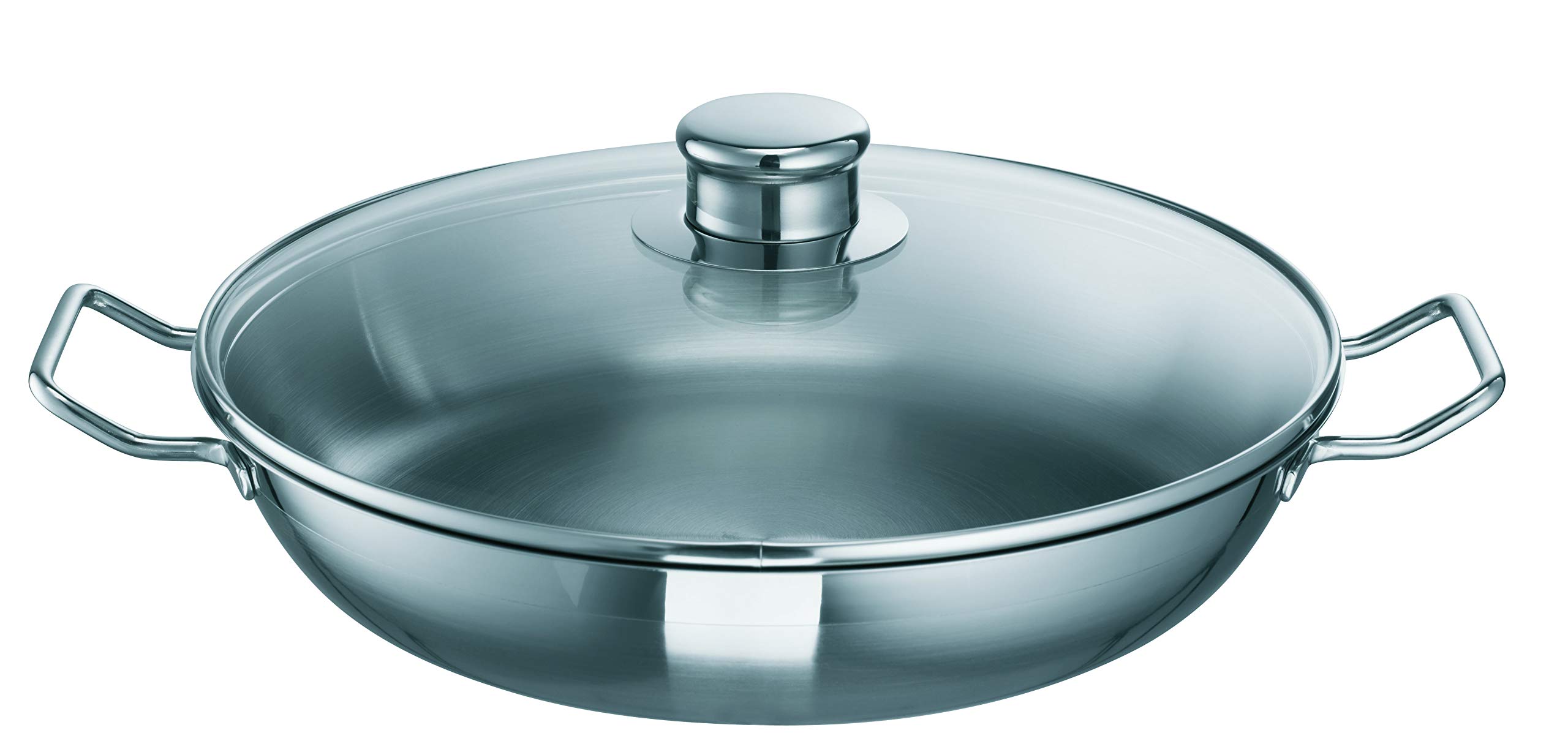 Schulte-Ufer Profi-Line Patelnia do duszenia 32 cm z pokrywą szklaną – Idealna do dużych ilości