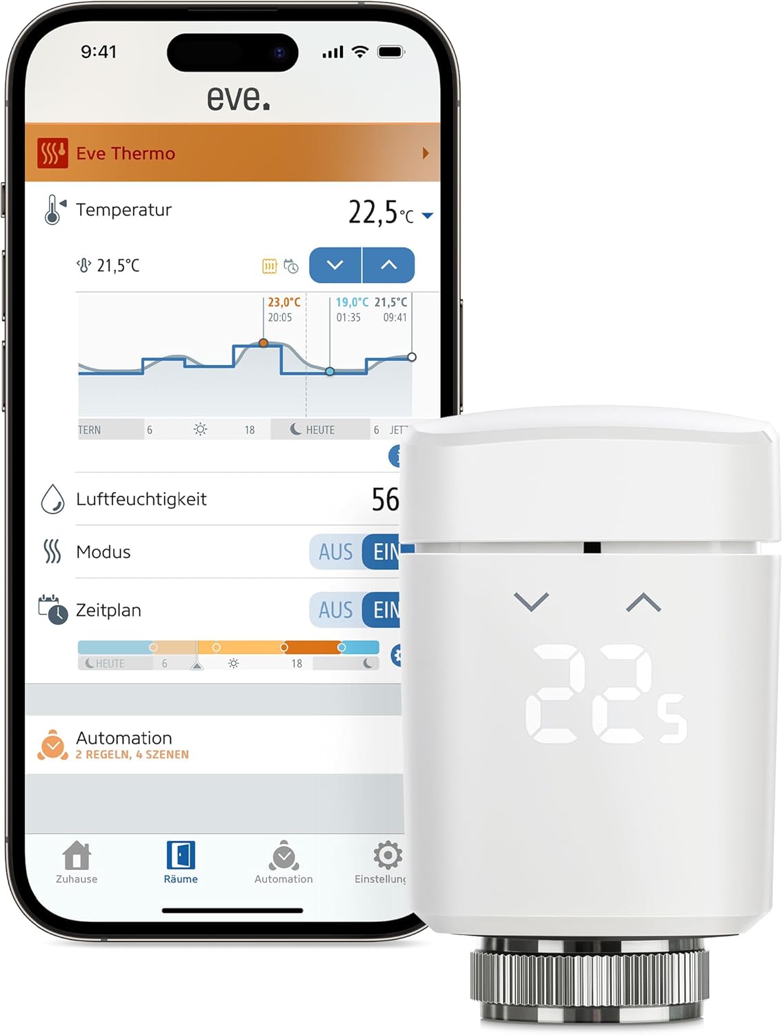 Kontrola temperatury za pomocą aplikacji i asystenta Siri