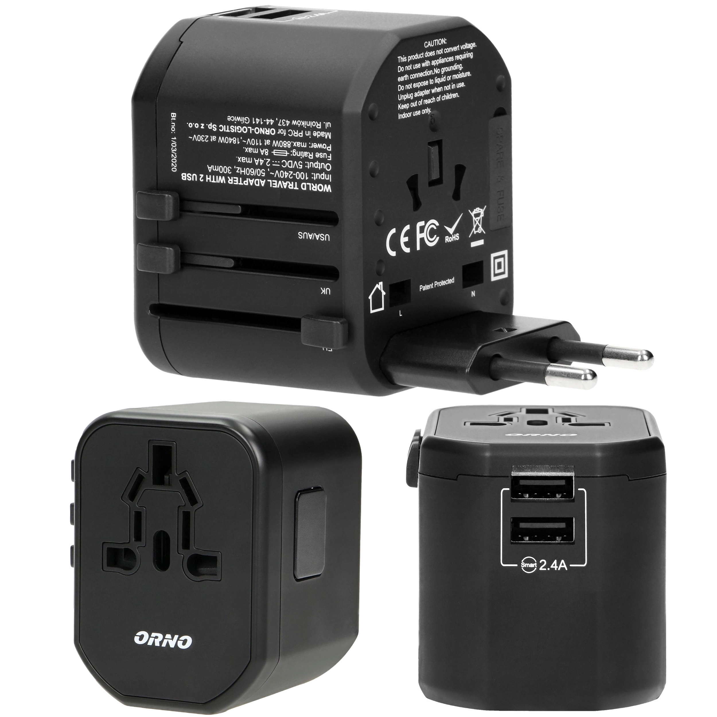 Podróżny adapter do gniazdek Go World USA/UK/EURO/AUS – Twój niezastąpiony towarzysz w podróży