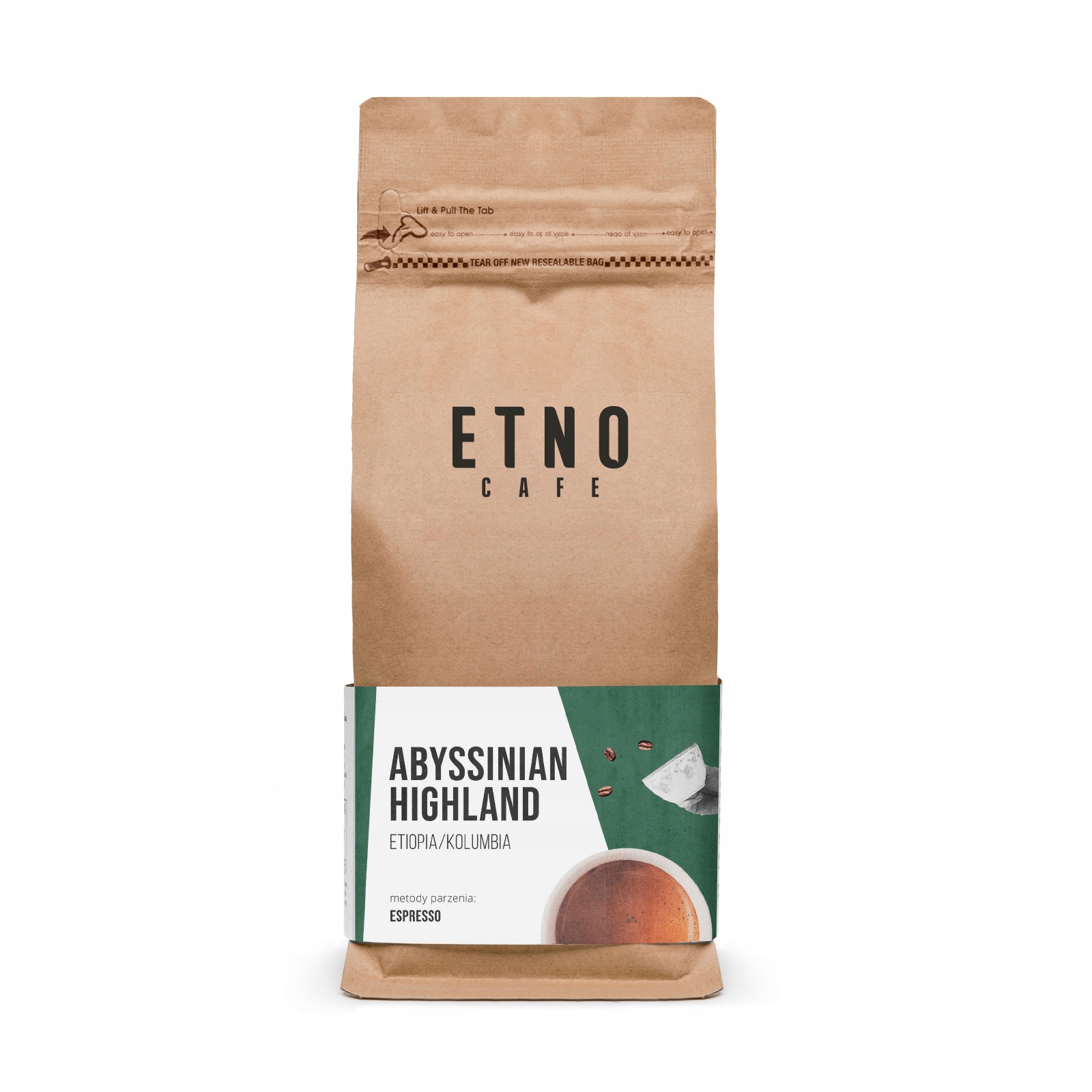 Kawa ziarnista Abyssinian Highland 250 g – Wyjątkowy smak z Etiopii i Kolumbii