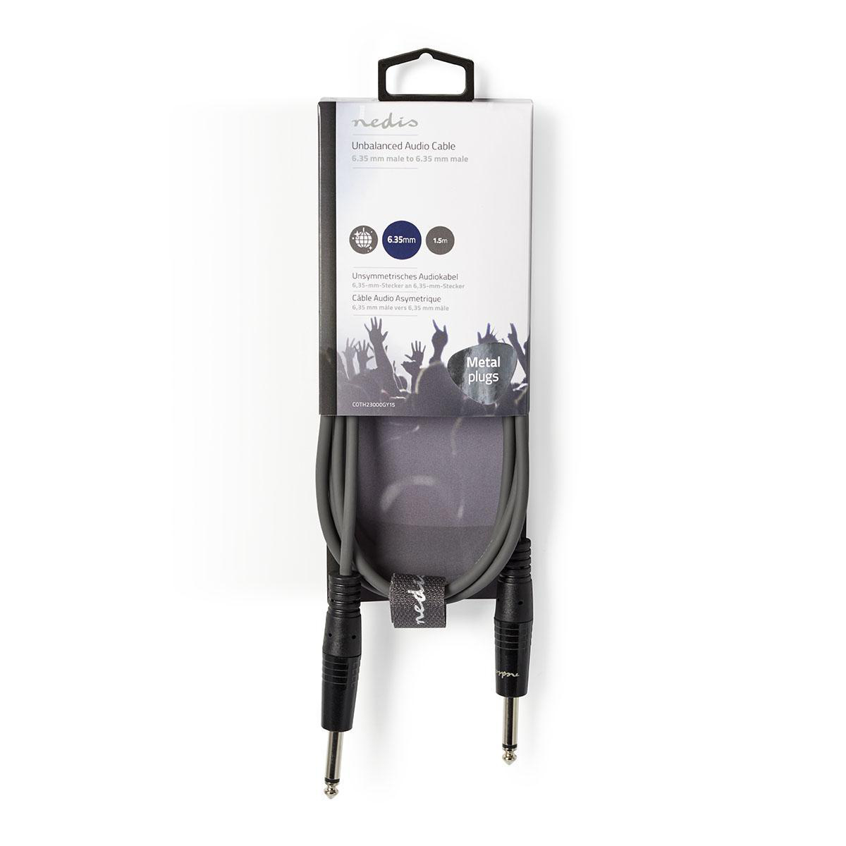 Kabel Nedis COTH23000GY15 – Wysokiej jakości kabel audio 6.35mm