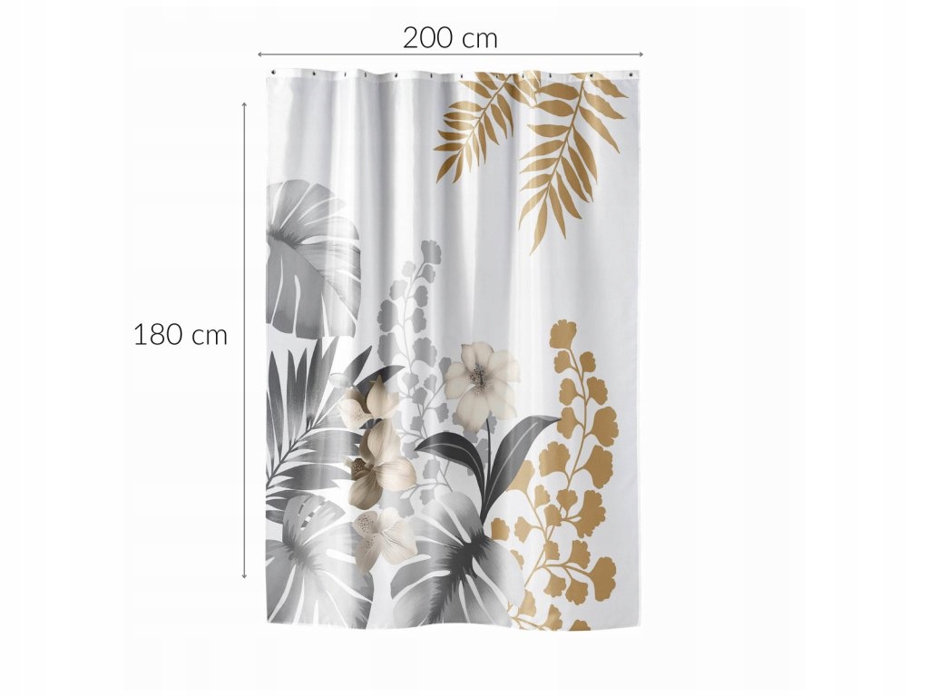 Cechy i wymiary zasłony prysznicowej KELLY