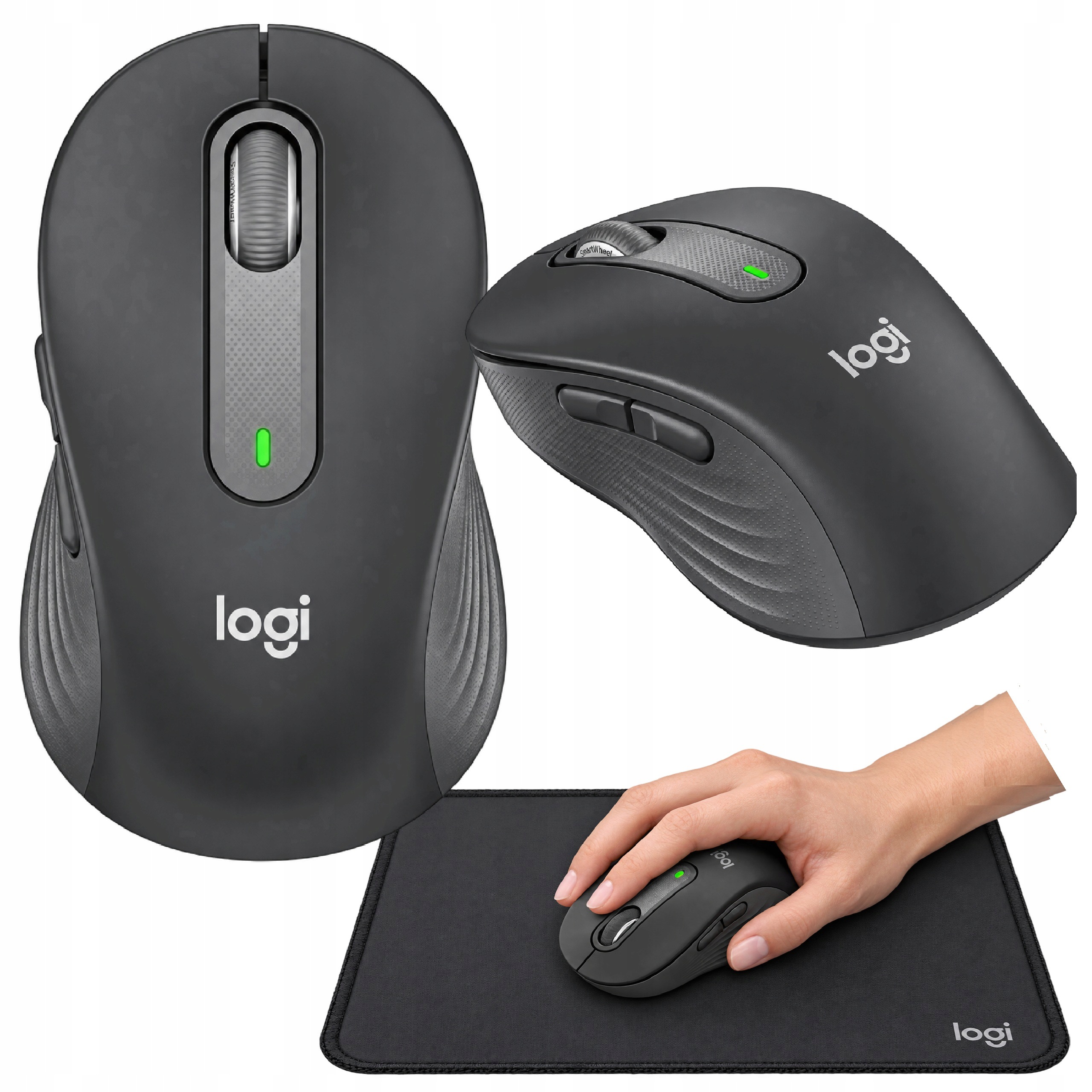Logitech Signature M650 – Bezprzewodowa mysz z podkładką w kolorze grafitowym