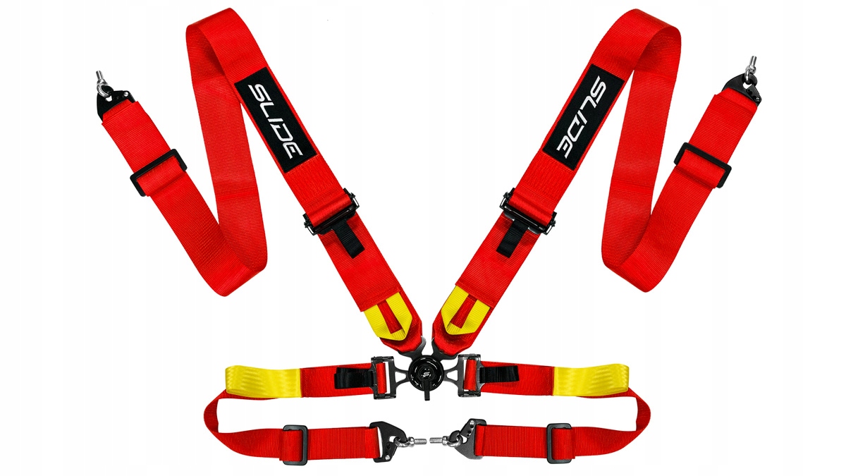 Pasy sportowe Slide V2 Quick Czerwone 4P 3