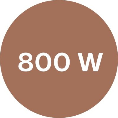 Moc 800 W zapewnia piękne efekty stylizacji